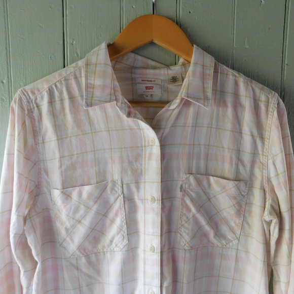 🪵🦔 Pink // White Plaid Shirt 🦔 - Picture 1 of 16